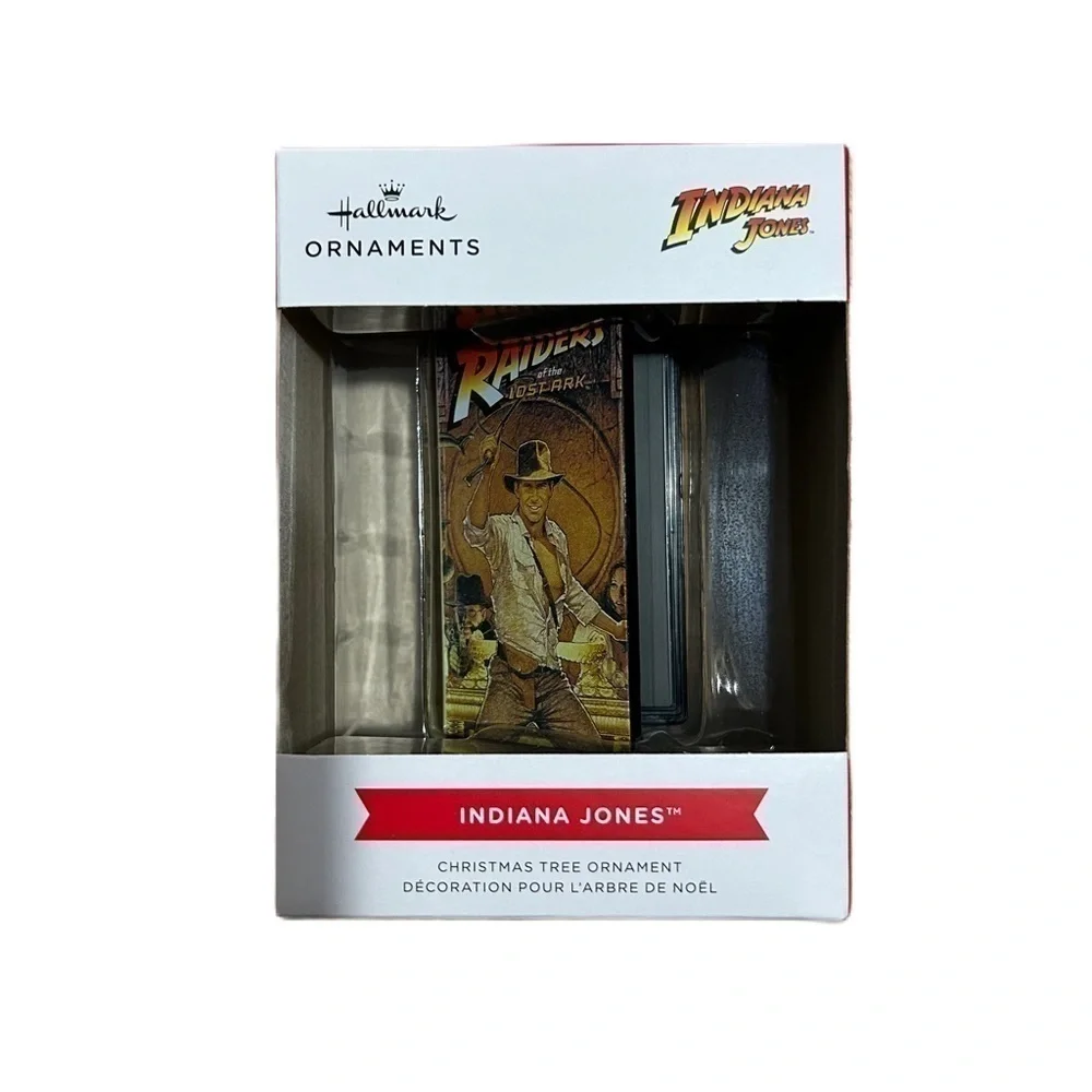 Hallmark Indiana Jones VHS Movie Christmas Ornament NEW